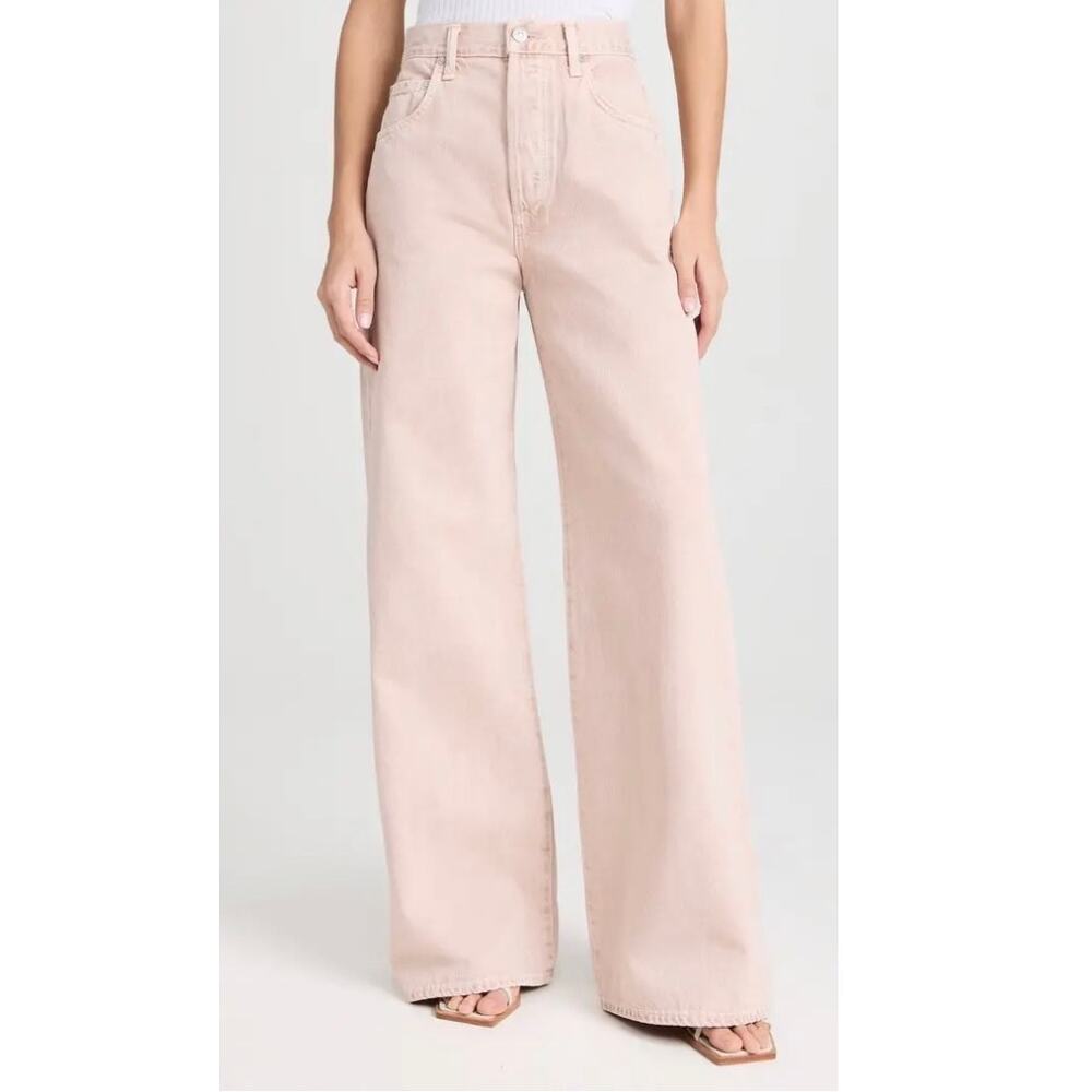 Citizens of Humanity Beverly Low Slouch Wide Leg Jeans in Roselle Pink Size 30
